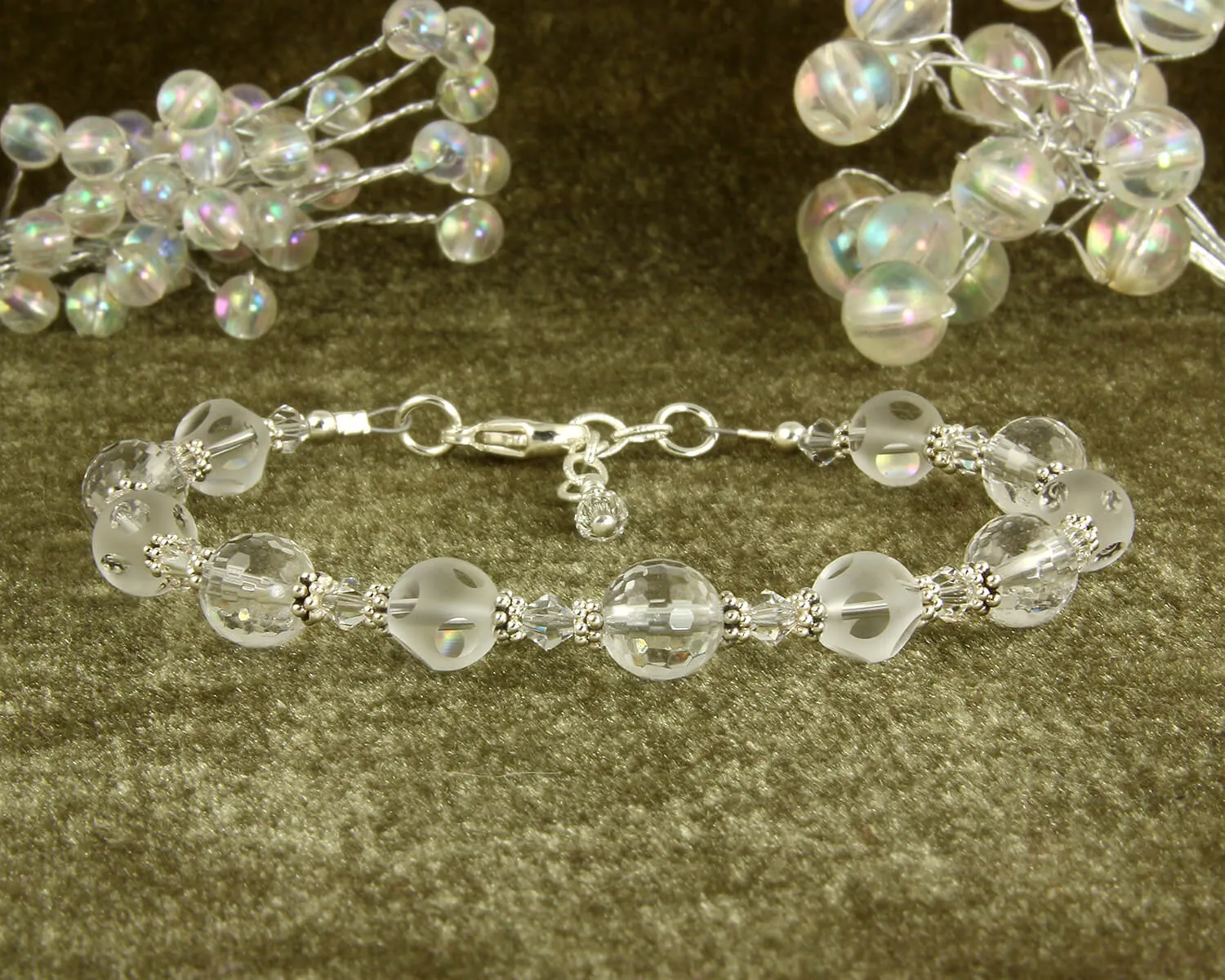 Quartz Gemstone Crystal Beaded Bracelet