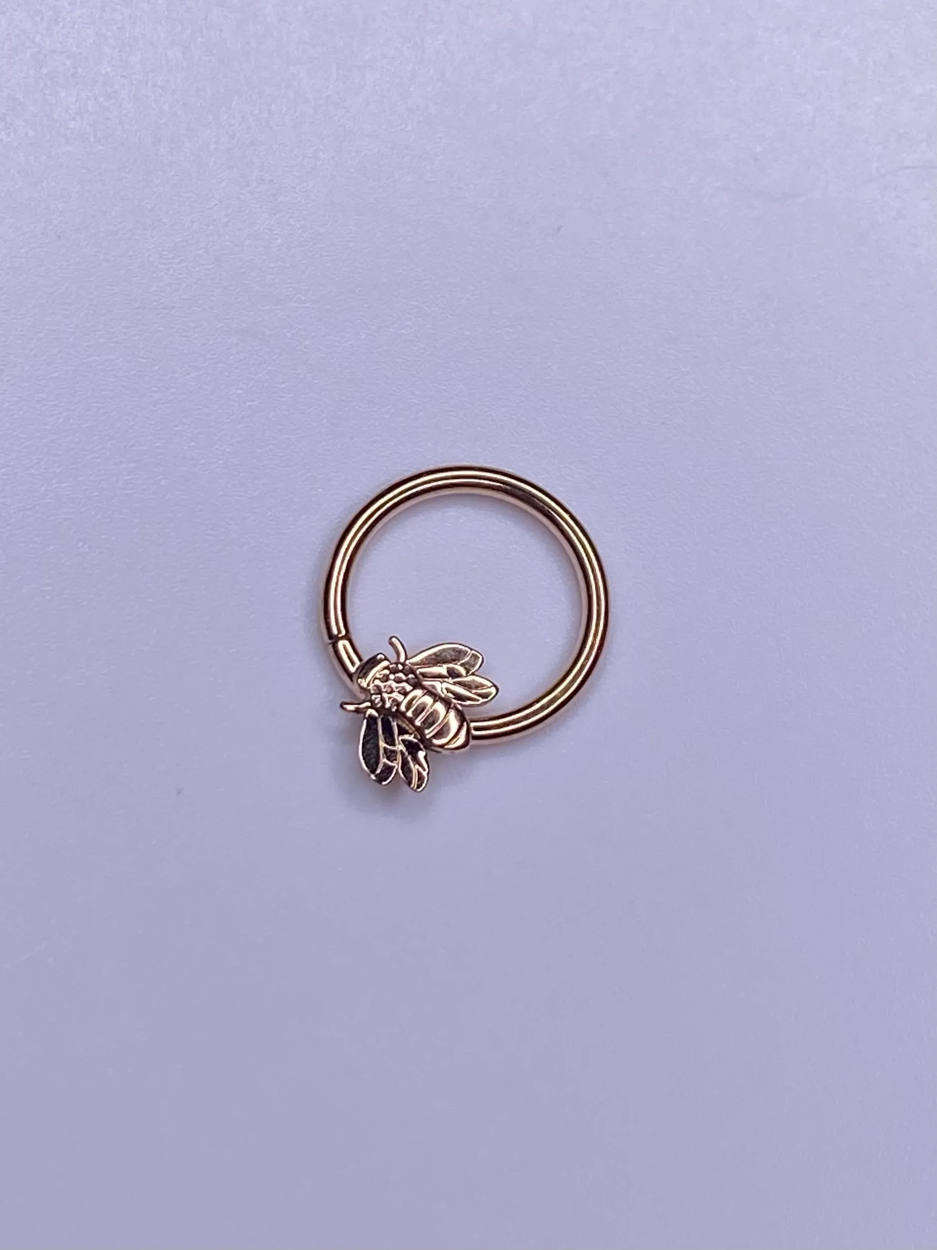 Solid 14kt Gold "BEE" Seam Rings