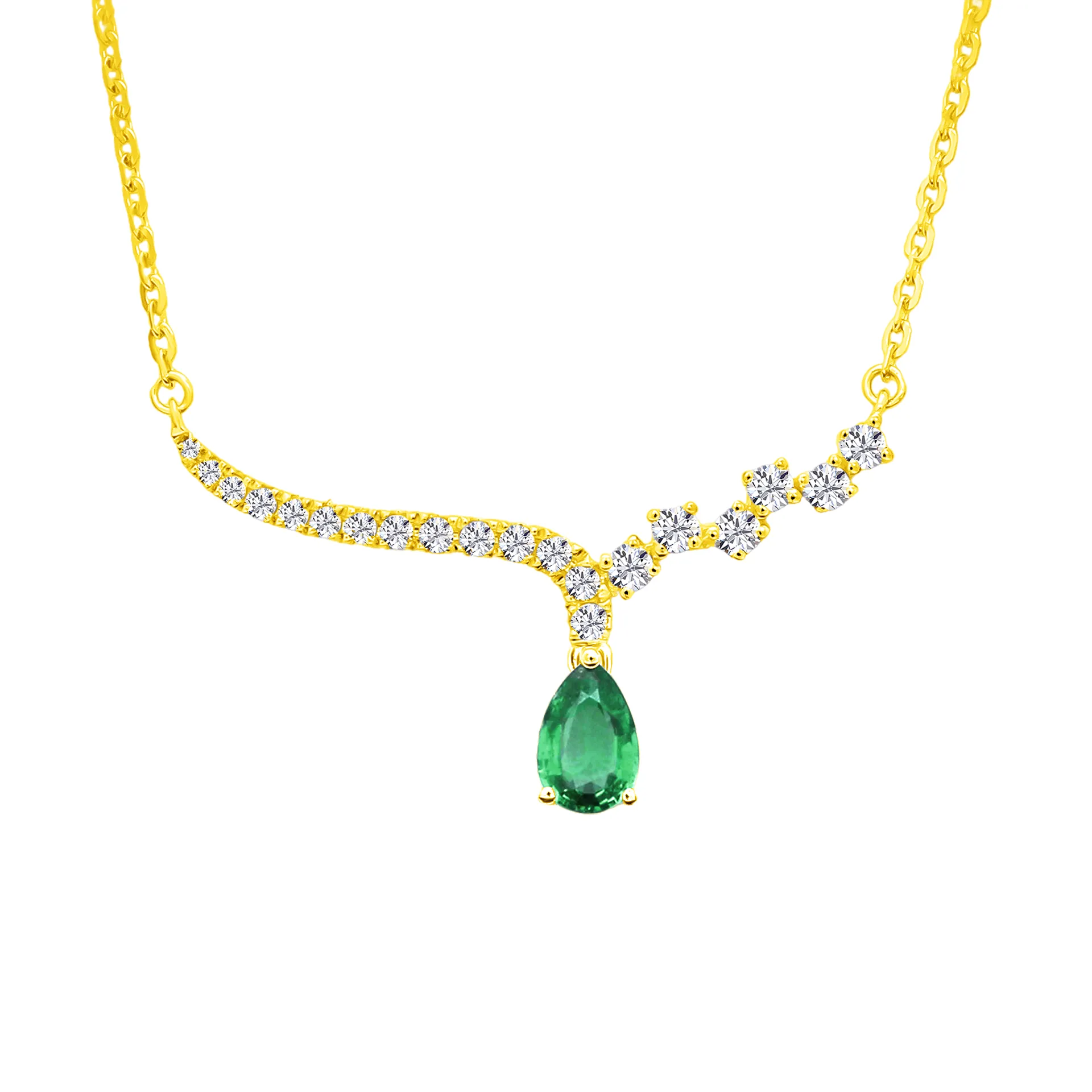 TAKA Jewellery Spectra Blue Sapphire / Ruby / Emerald Diamond Necklace 18K