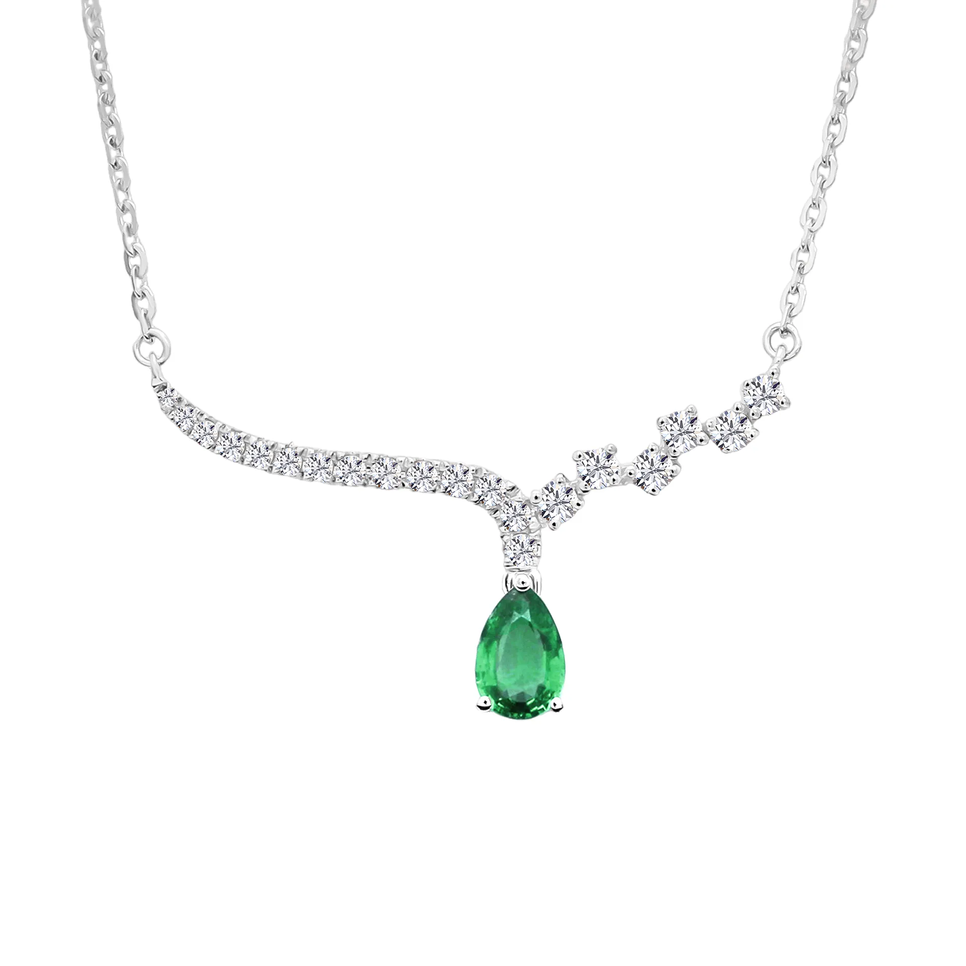 TAKA Jewellery Spectra Blue Sapphire / Ruby / Emerald Diamond Necklace 18K