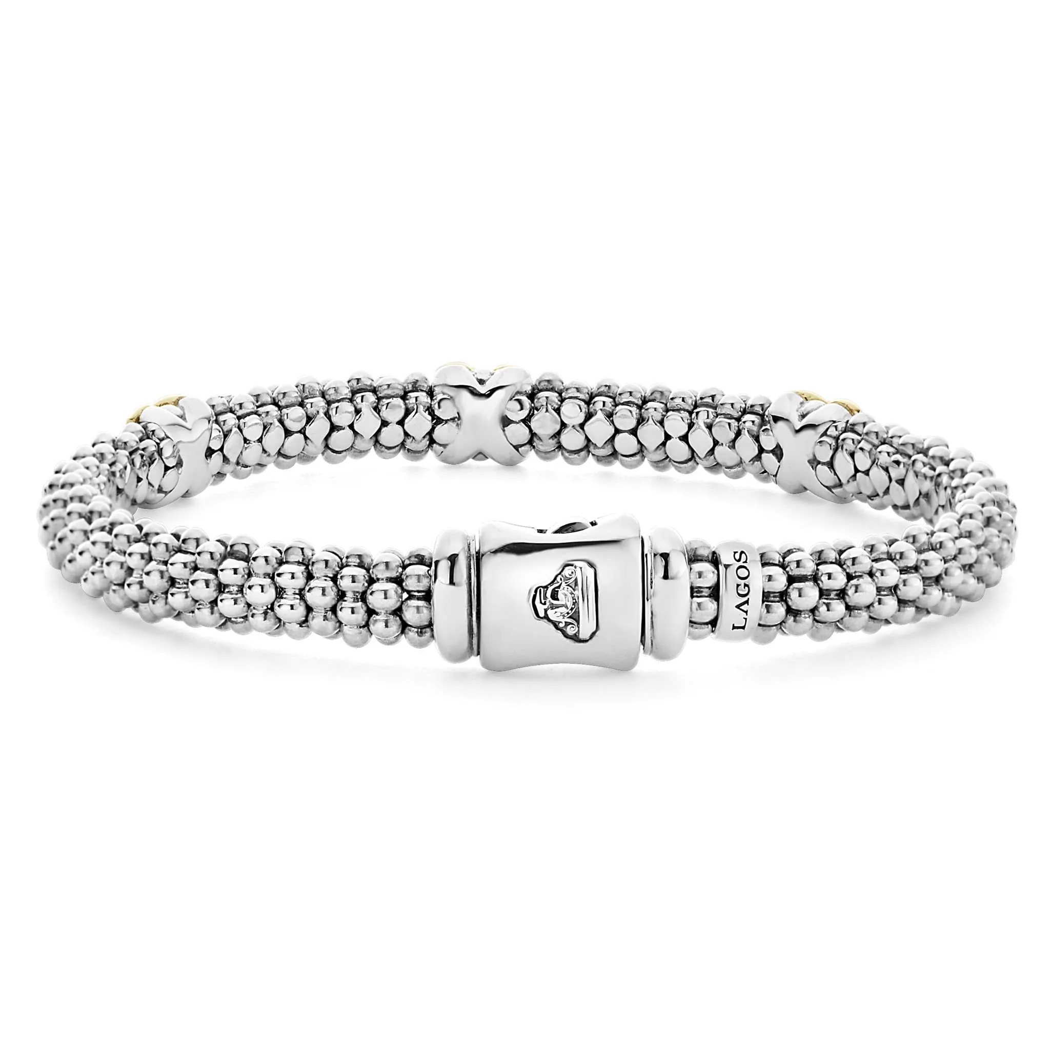 Three Station X Caviar Bracelet | 6mm