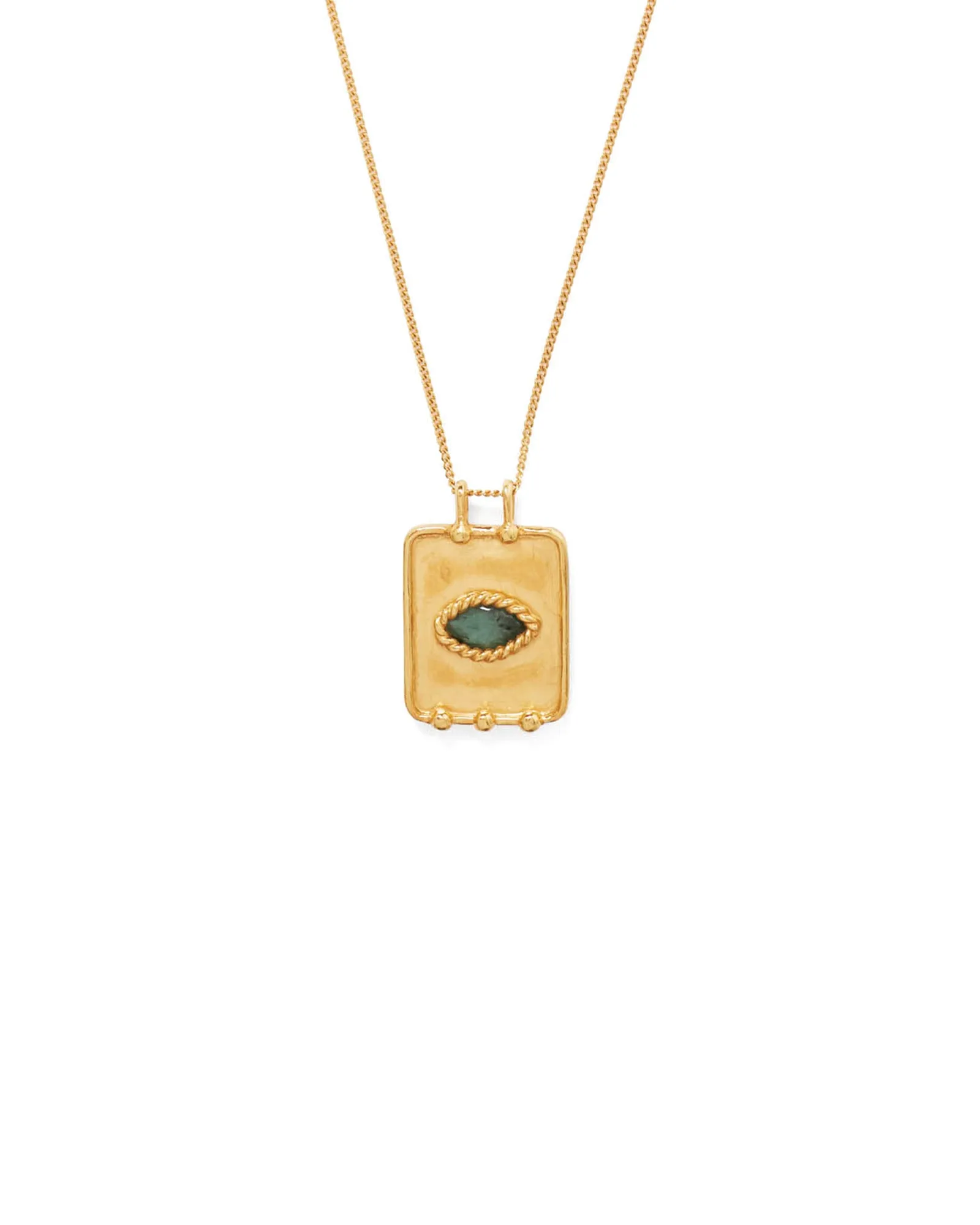 Twist Evil Eye Charm Necklace