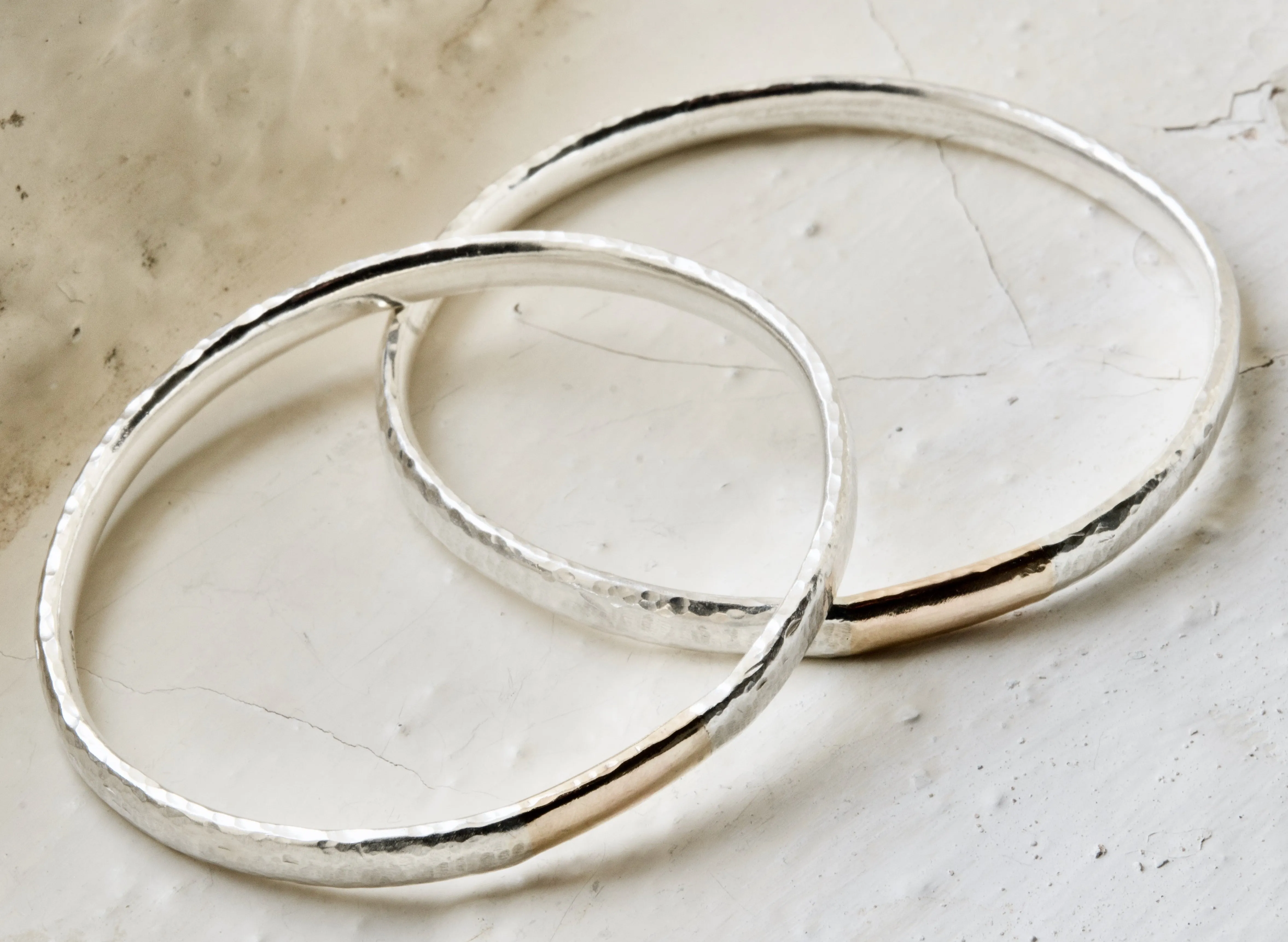 Two Toned Gold & Silver Bangle