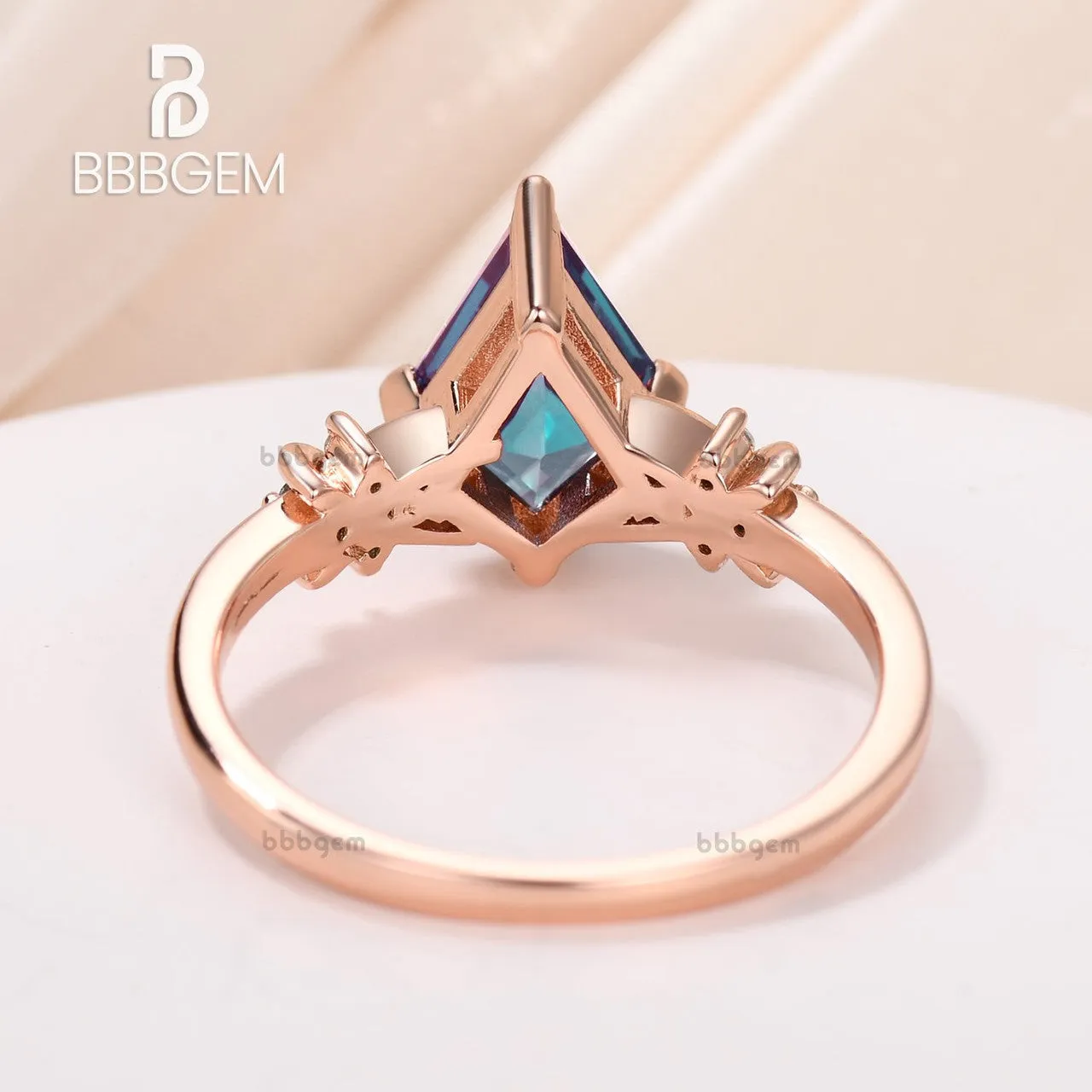 Unique Opal Kite Ring 1 Carat Kite Genuine Lab White Opal Diamond Prong Engagement Ring Vintage