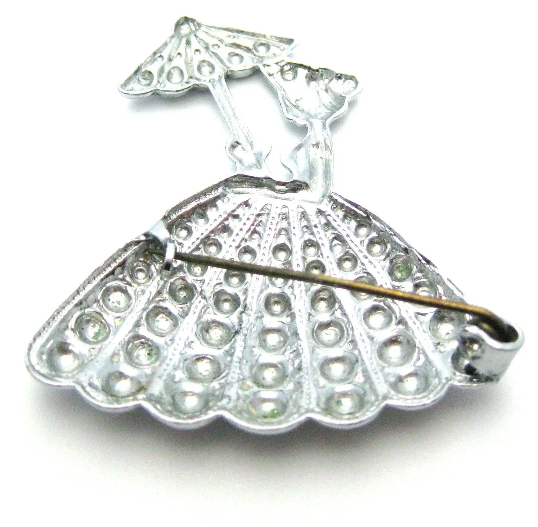 Vintage 1940's Crinoline Lady Brooch