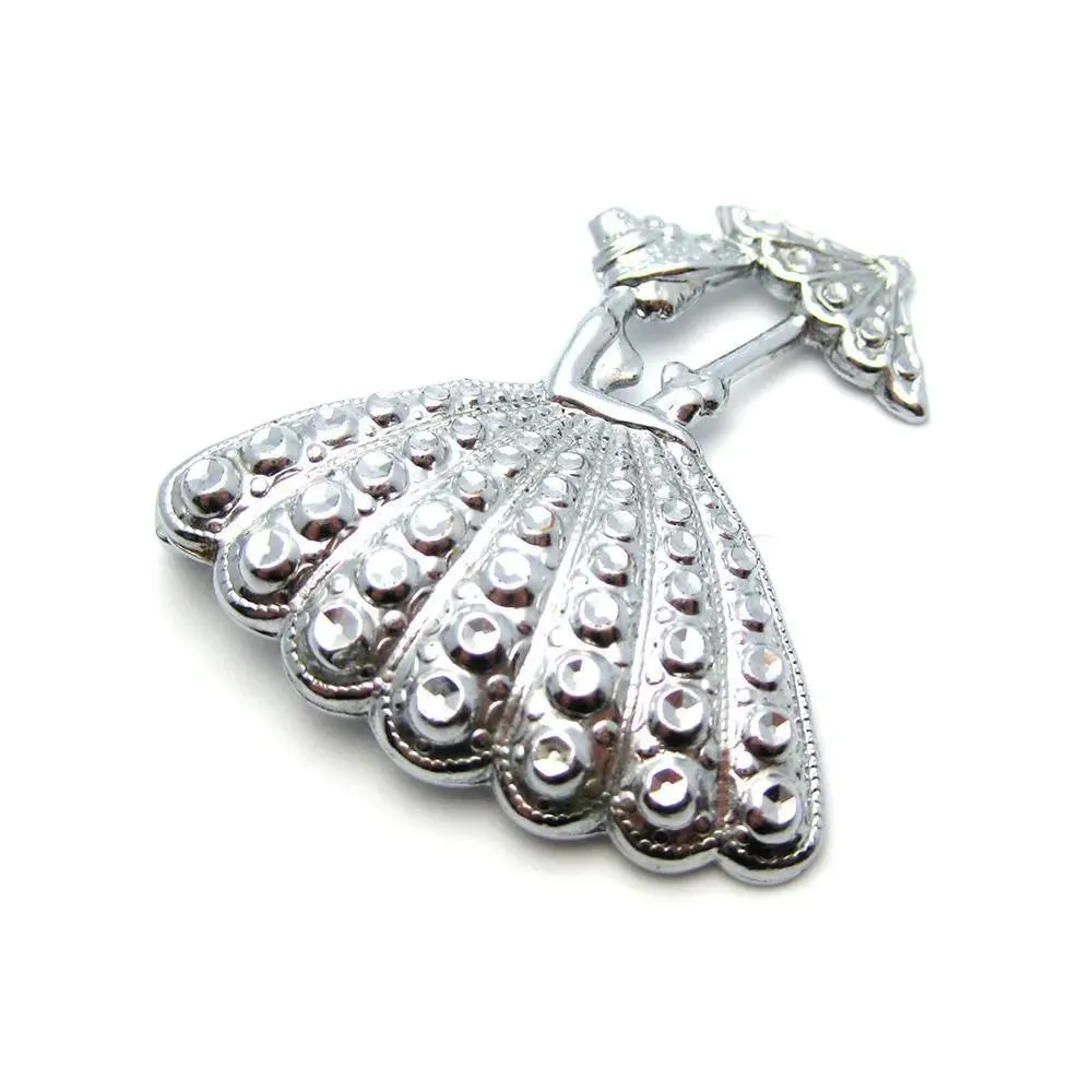 Vintage 1940's Crinoline Lady Brooch