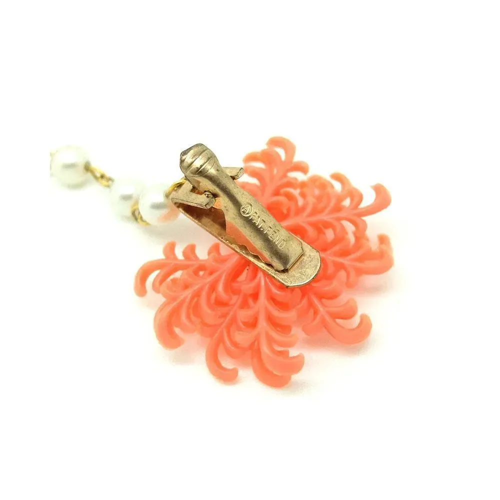 Vintage 1950s Flower & Faux Pearl Cardigan Clips
