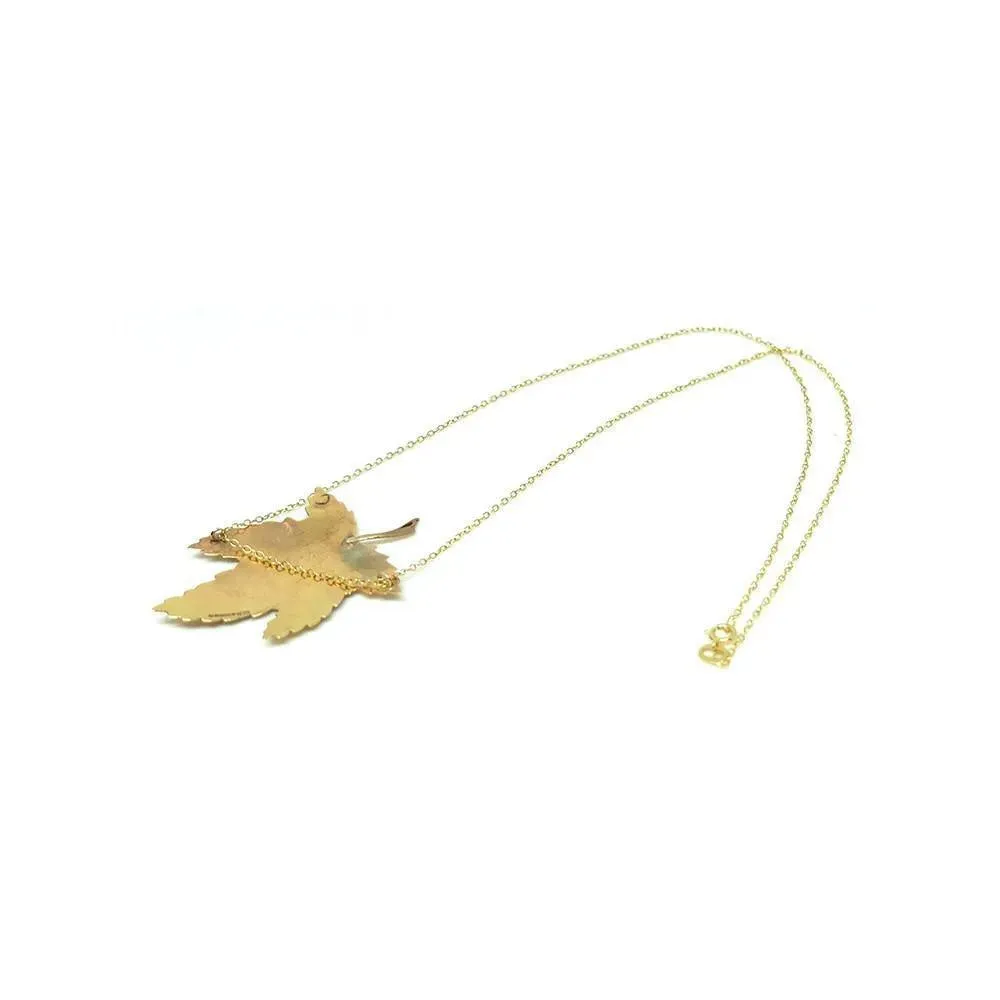 Vintage 1960's Gold Maple Leaf Conversion Necklace