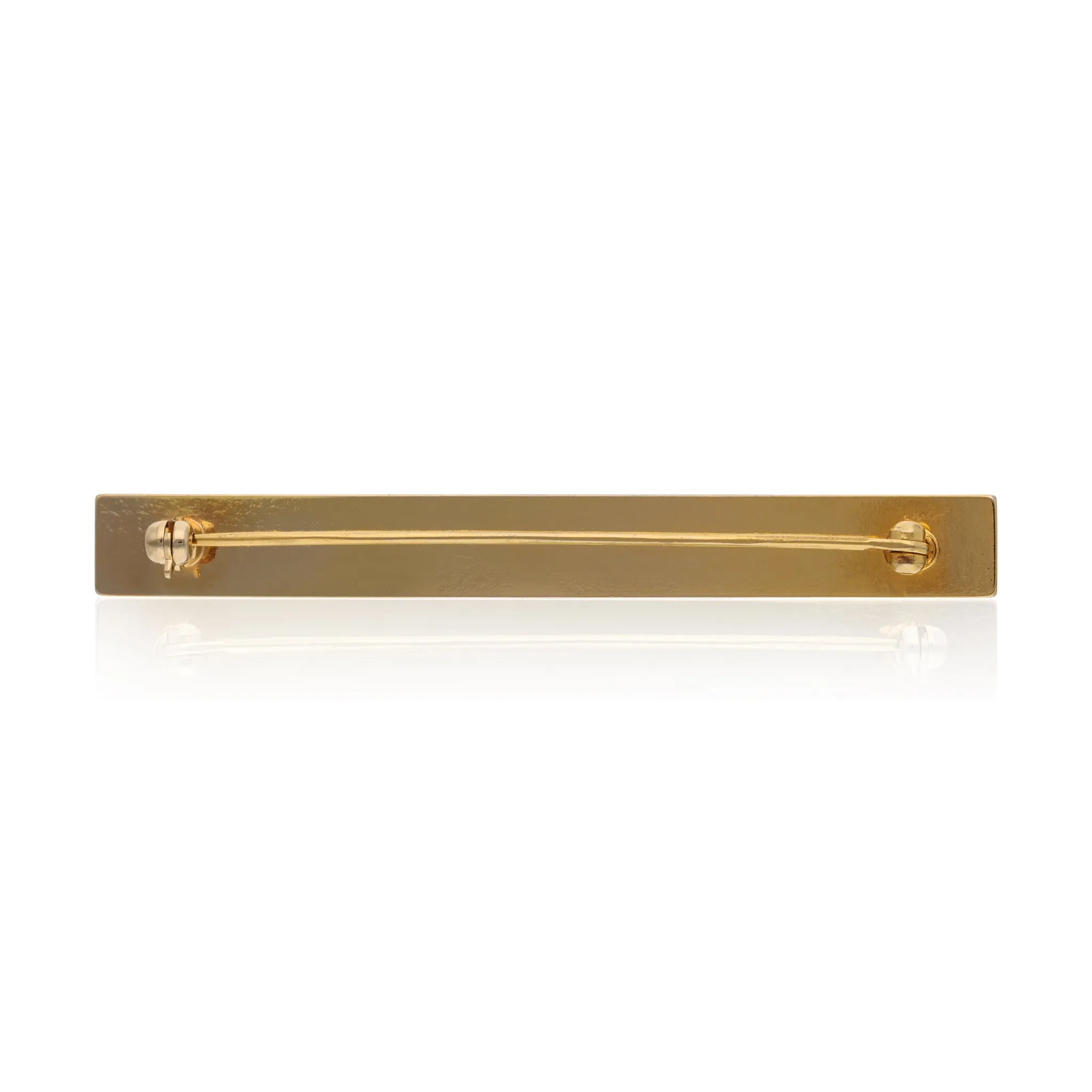 Vintage Bar Pin Brooch With Baguette Crystals