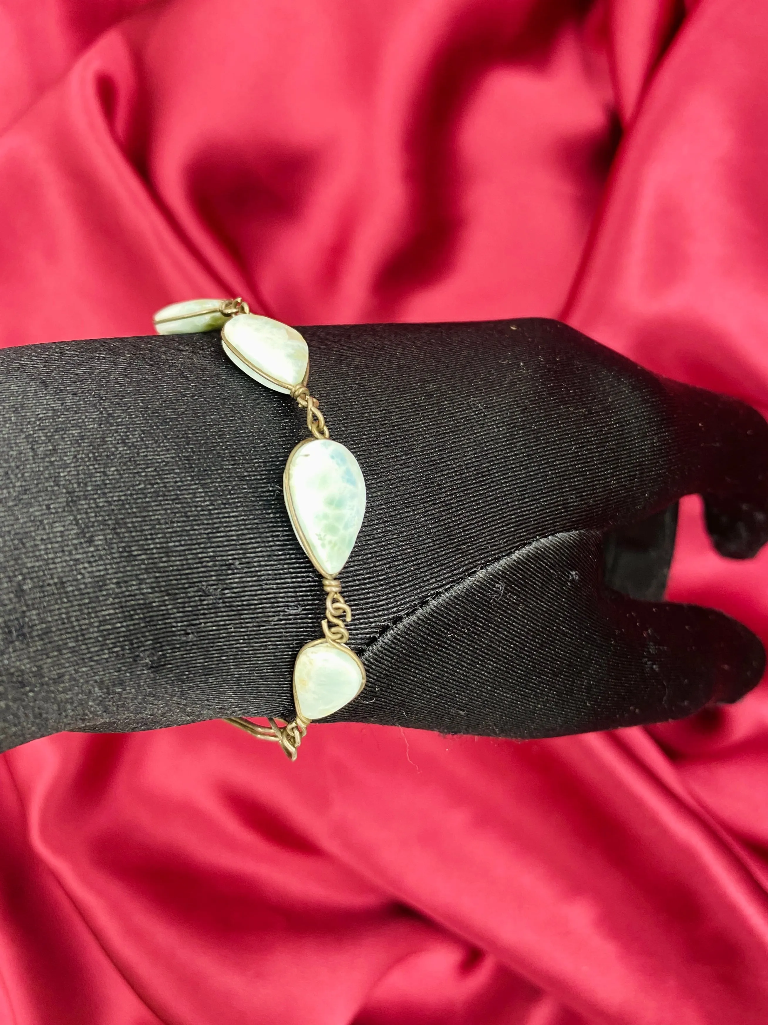 Vintage Blue Larimar Stone Bracelet