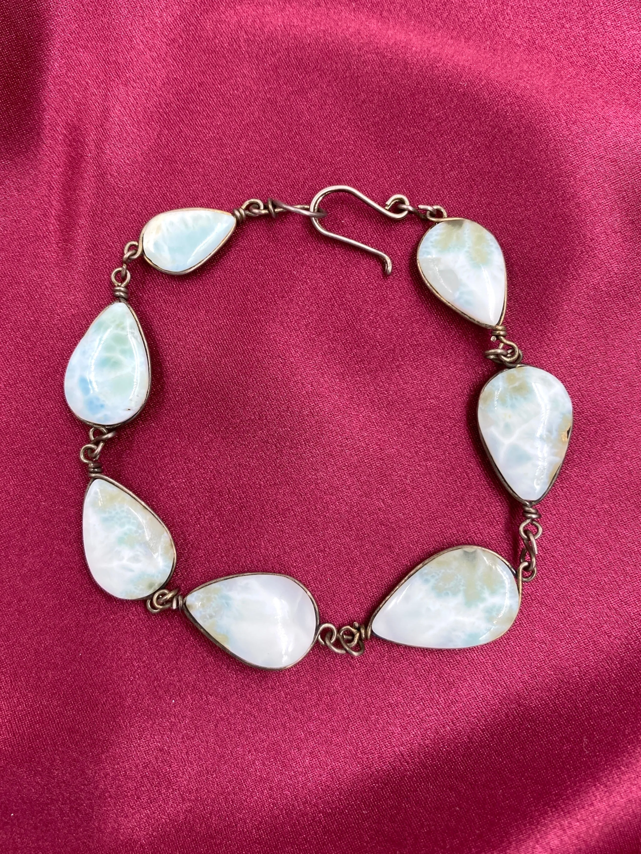 Vintage Blue Larimar Stone Bracelet