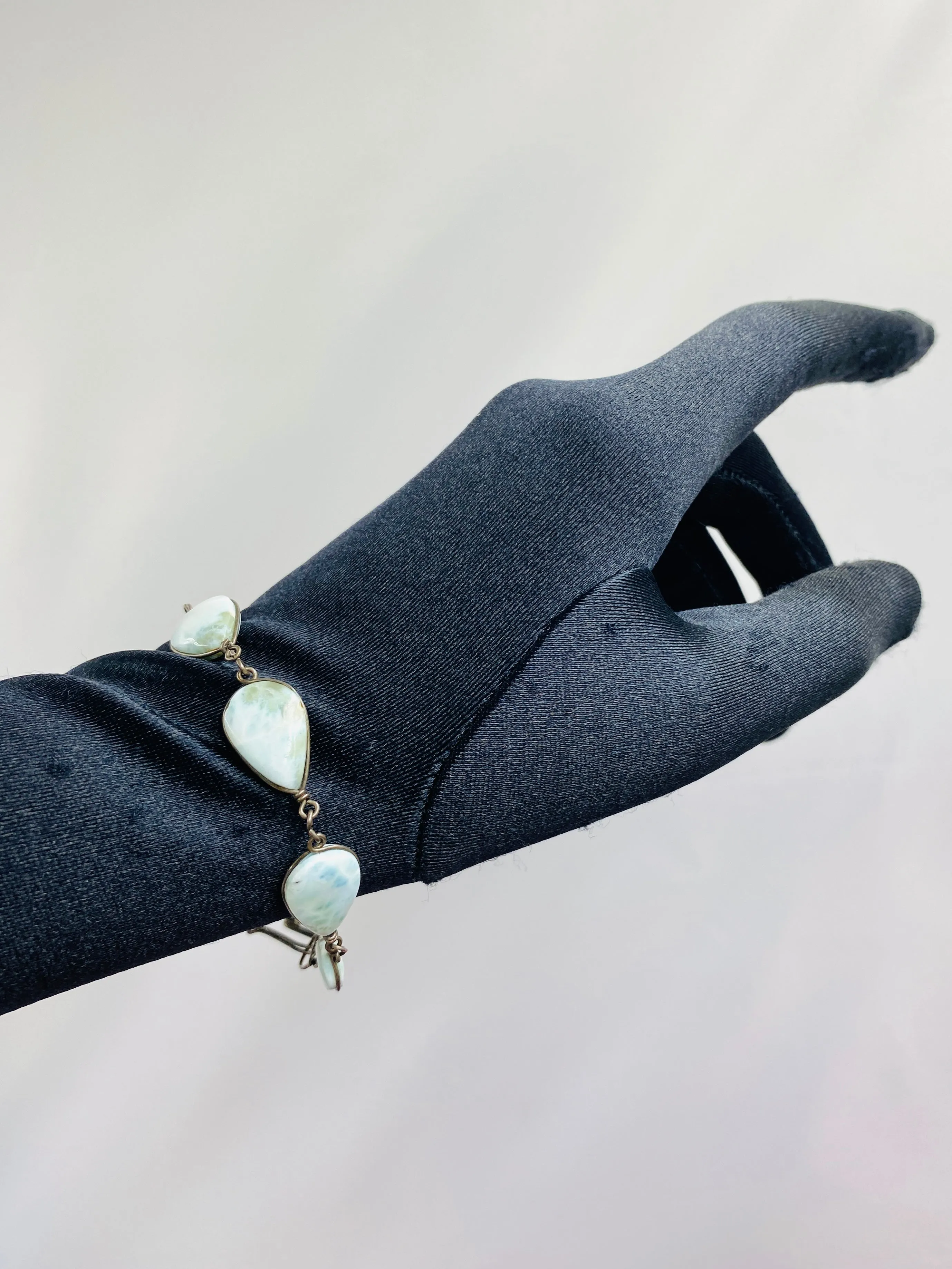 Vintage Blue Larimar Stone Bracelet