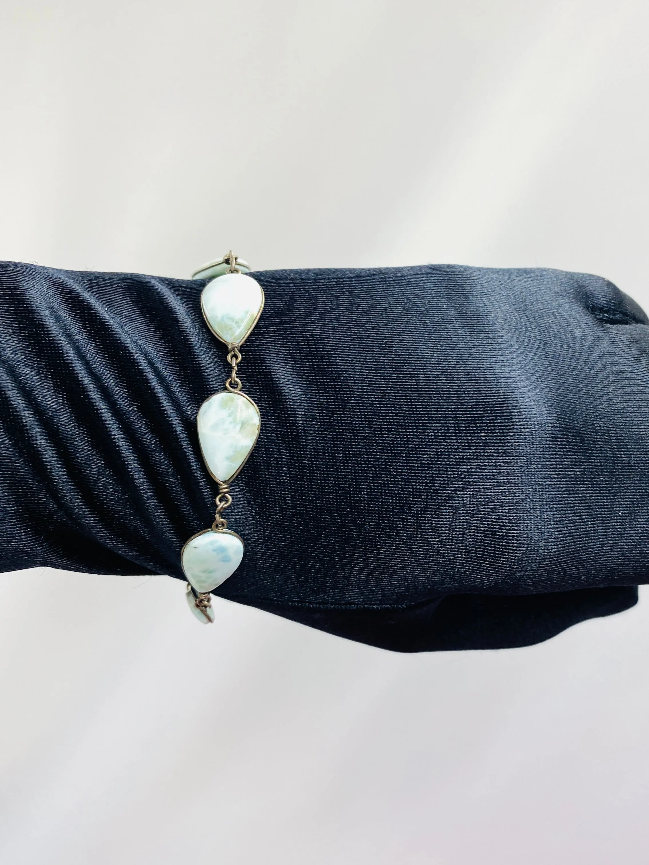 Vintage Blue Larimar Stone Bracelet