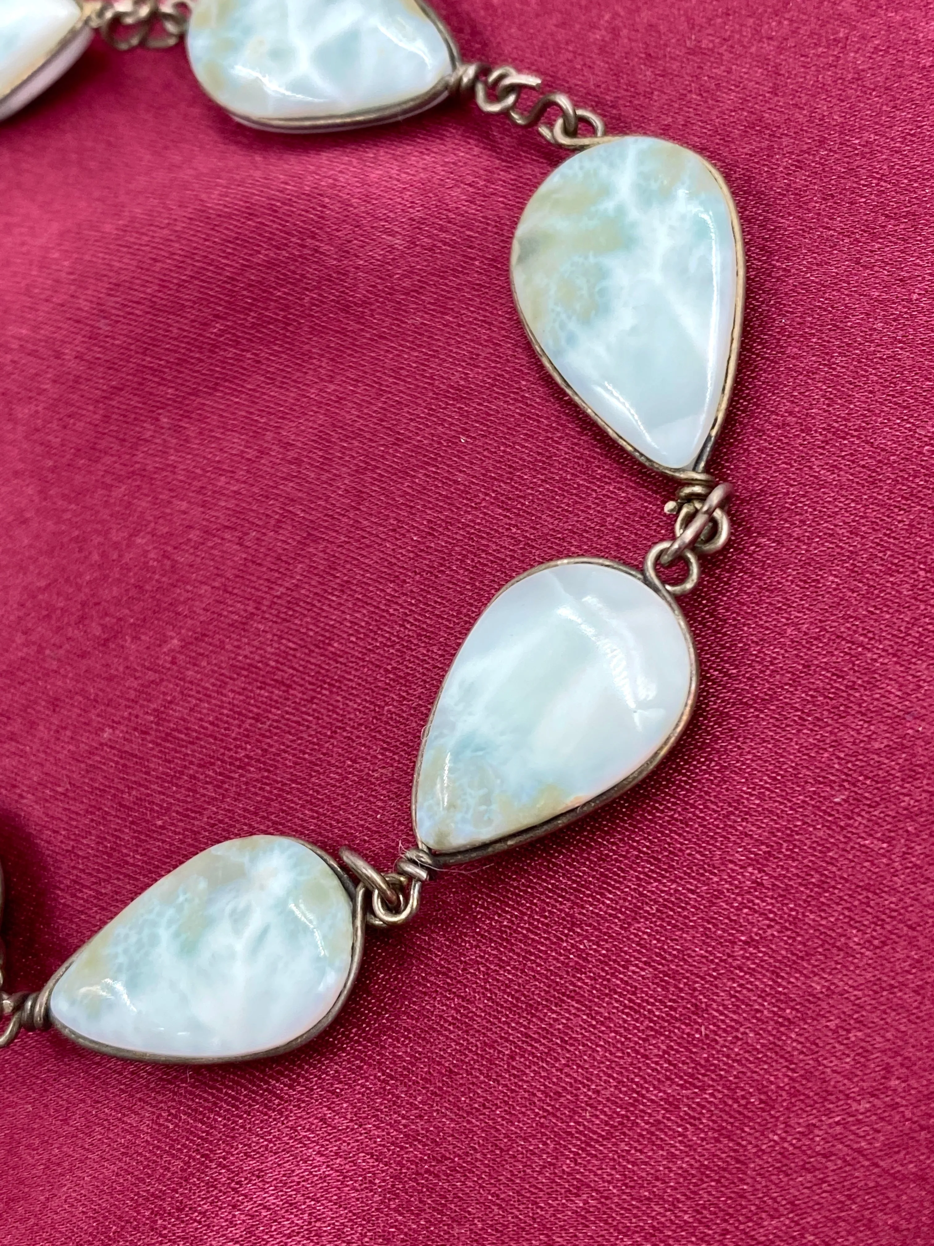 Vintage Blue Larimar Stone Bracelet