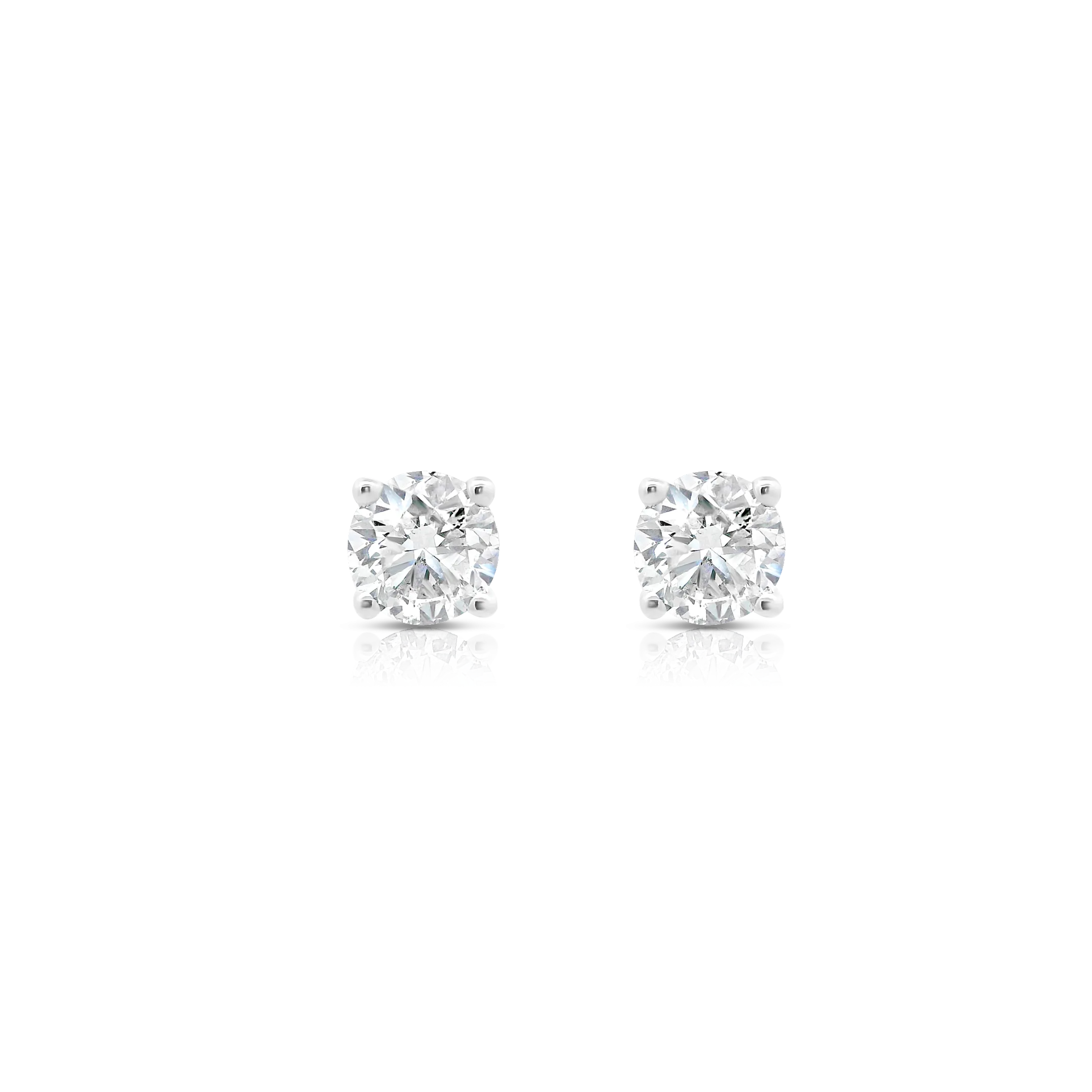 White Gold Diamond Stud Earrings Collection